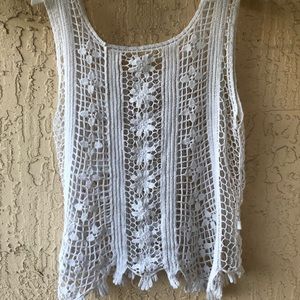 White lace tank top